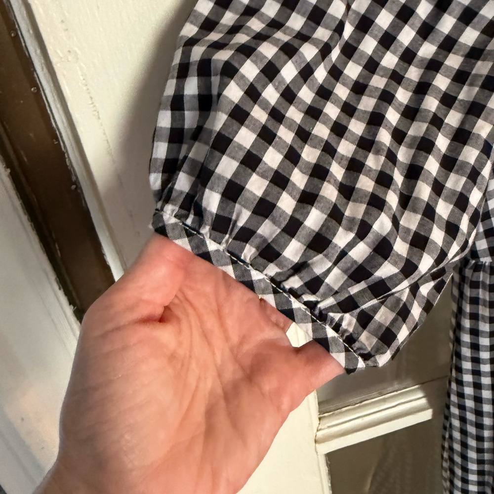 NVIU Black Gingham Checkered Dress M - Picture 2 of 8
